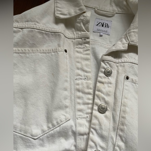 ZARA White Jean Jacket - Picture 2 of 7